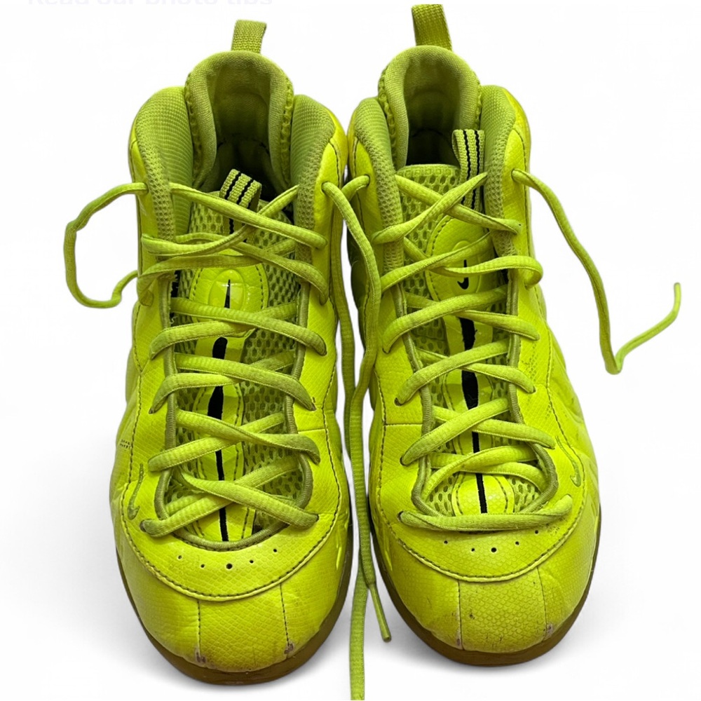 2.5Y Nike Air Foamposite Pro Volt Neon Yellow Unisex Nike Bball Sneakers - Picture 10 of 11